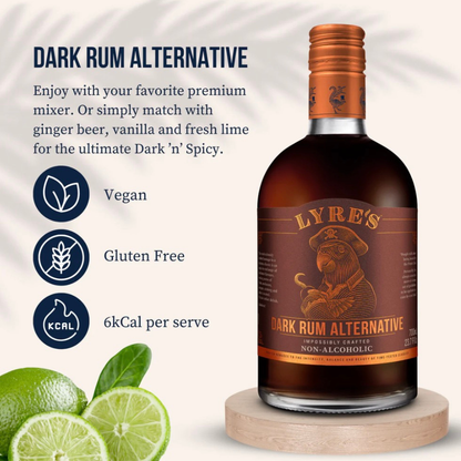 Lyre's Dark Rum Alternative Alcohol Free Spirit 700ml - Lyres - Craftzero