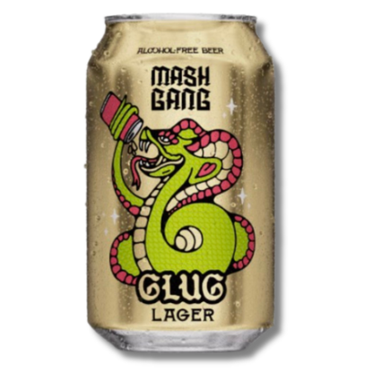 Mash Gang Glug Non-Alcoholic Cerveza Lager 440ml ***BBD 09/26*** - Mash Gang - Craftzero