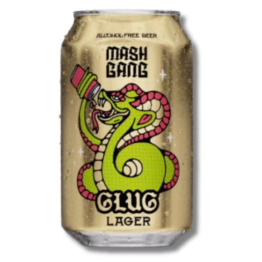 Mash Gang Glug Non-Alcoholic Cerveza Lager 440ml ***BBD 09/26*** - Mash Gang - Craftzero