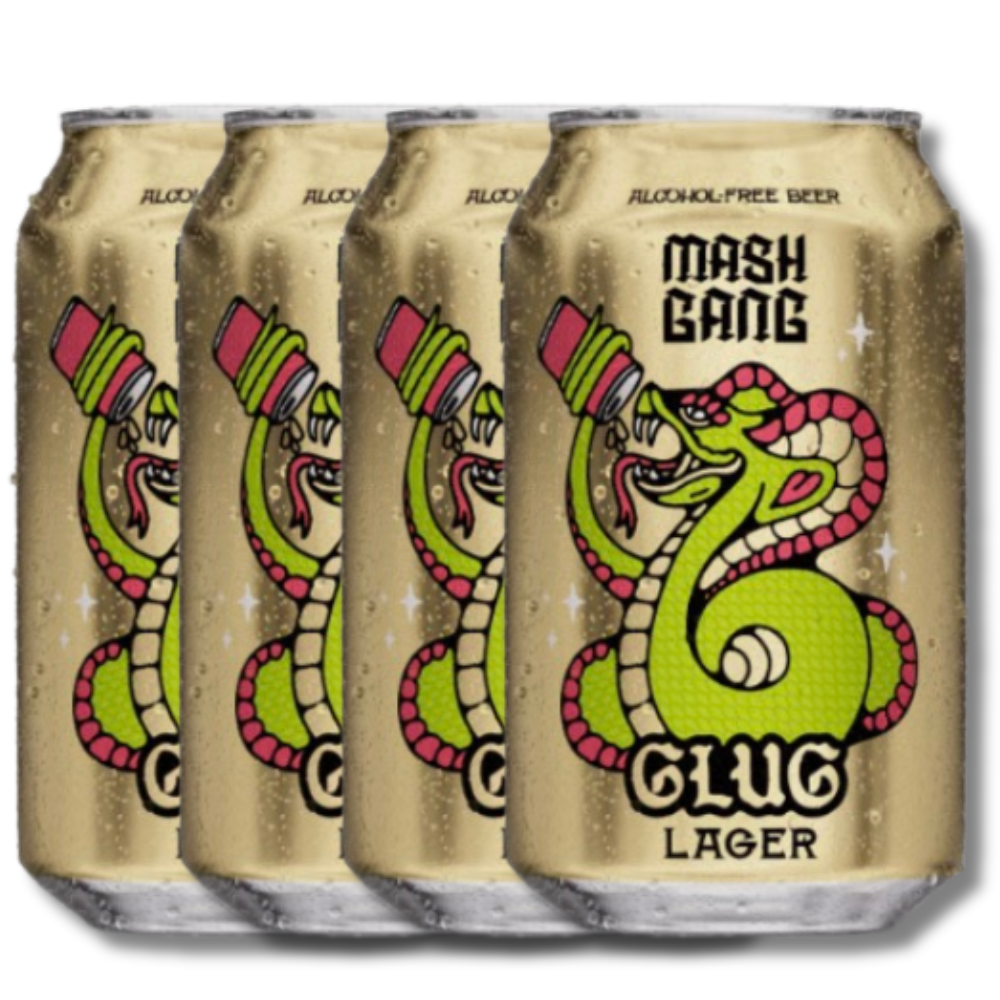 Mash Gang Glug Non-Alcoholic Cerveza Lager 440ml ***BBD 09/26*** - Mash Gang - Craftzero