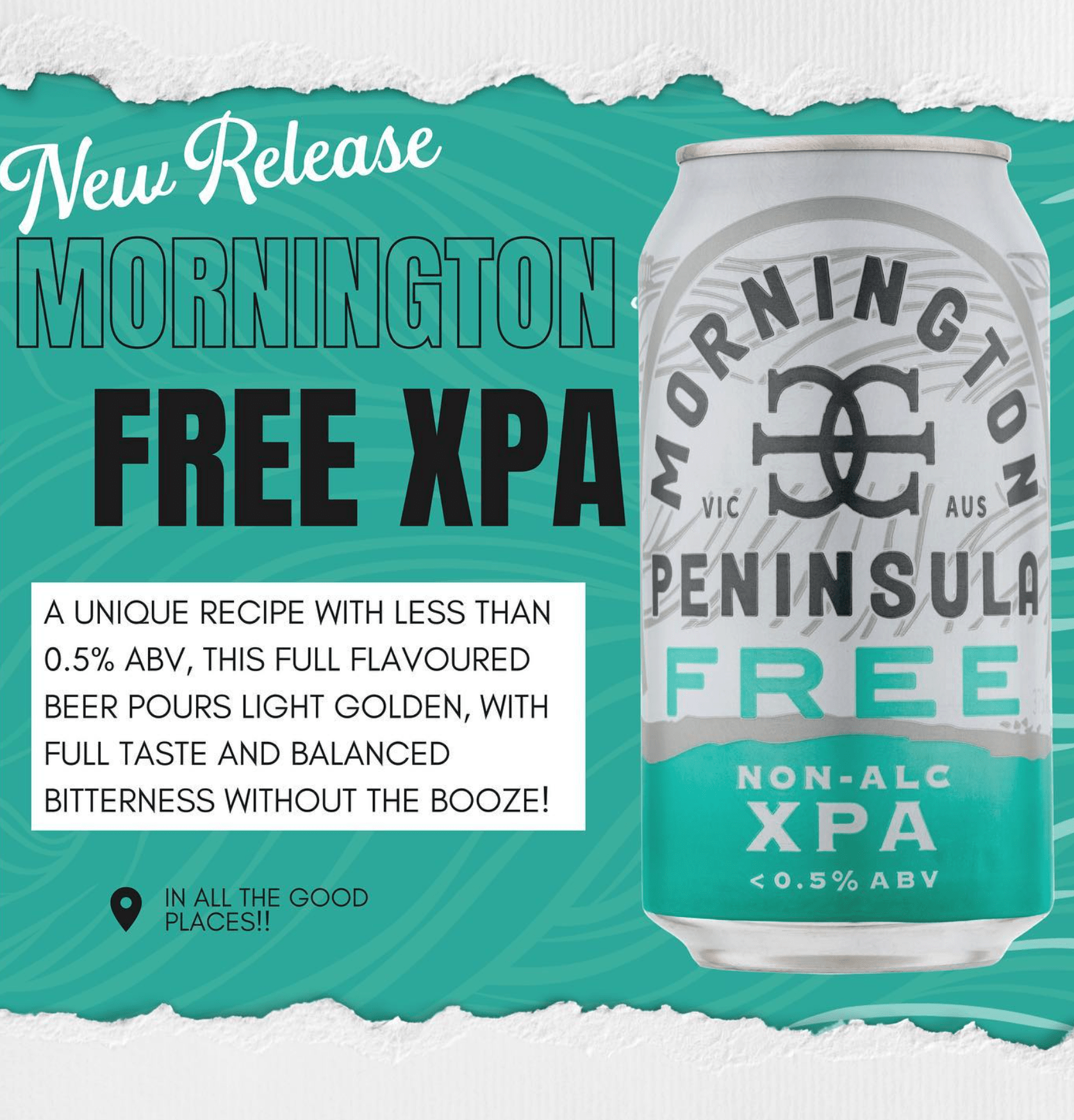 Mornington Free Non-Alc XPA 375ml - Mornington Brewery - Craftzero