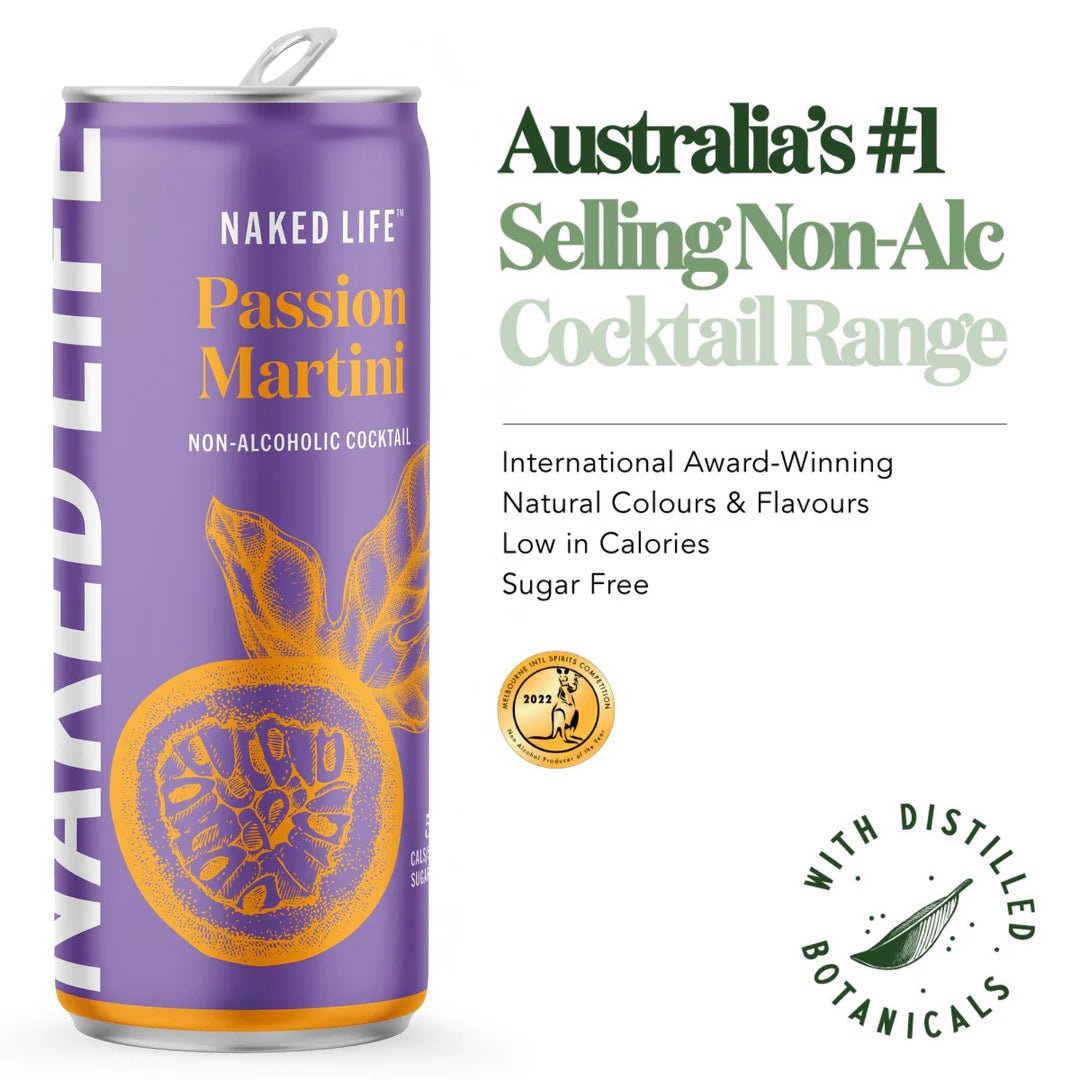 Naked Life Non-Alcoholic Passion Martini 250ml - Naked Life - Craftzero