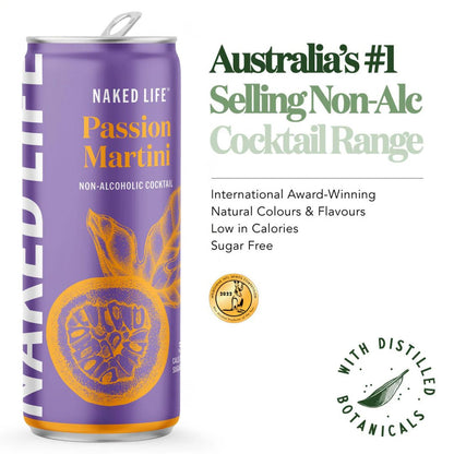 Naked Life Non-Alcoholic Passion Martini 250ml - Naked Life - Craftzero