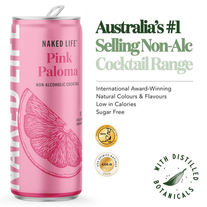 Naked Life Non-Alcoholic Pink Paloma 250ml ***BBD 05/26*** - Naked Life - Craftzero