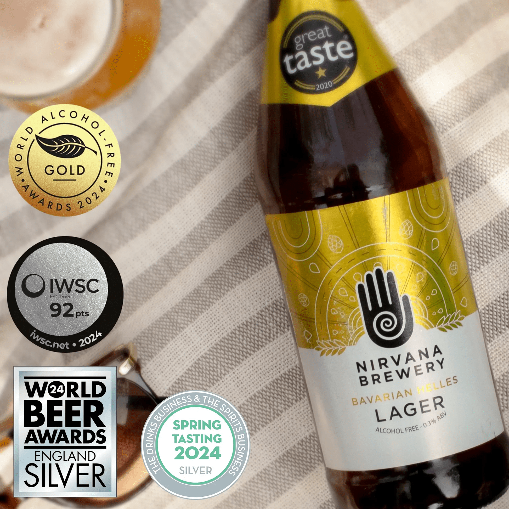 Nirvana Bavarian Helles Zero Lager 500ml ***BBD 10/26*** - Nirvana - Craftzero
