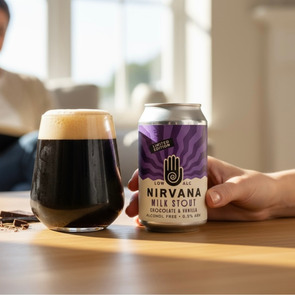 Nirvana Non-Alcoholic Chocolate & Vanilla Milk Stout 330ml - Nirvana - Craftzero