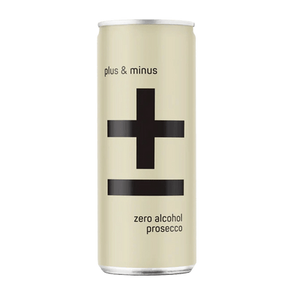 Plus & Minus Non Alcoholic Prosecco RTD 250ml - Plus & Minus Wines - Craftzero