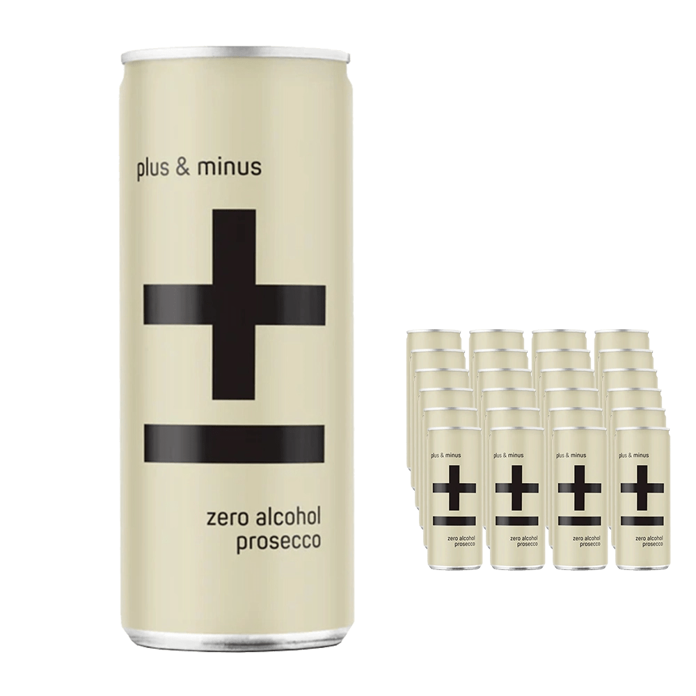 Plus & Minus Non Alcoholic Prosecco RTD 250ml - Plus & Minus Wines - Craftzero