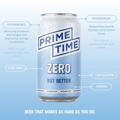 Prime Time Zero Alcohol-Free Functional Lager 330ml - Prime Time - Craftzero