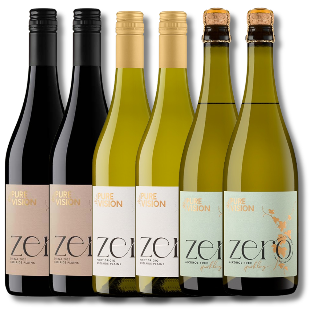 Pure Vision Non Alcoholic Mixed Wine Bundle 750ml x 6 Bottles - Pure Vision Wines - Craftzero
