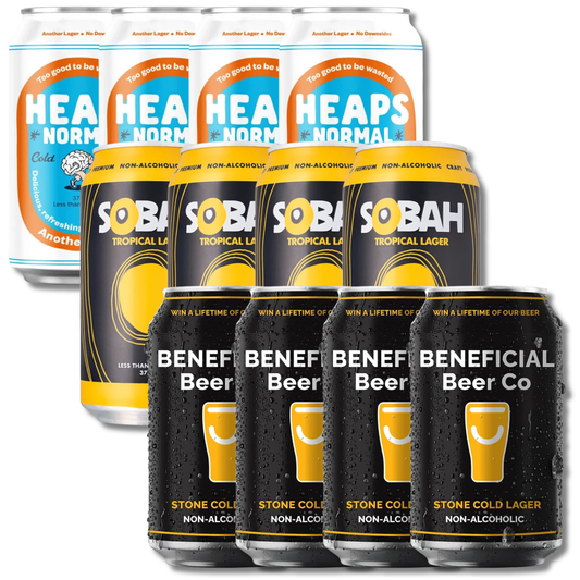 Refreshing Lager Trio: Beneficial, Sobah & Heaps Normal (12 Pack)