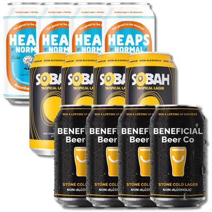 Refreshing Lager Trio: Beneficial, Sobah & Heaps Normal (12 Pack) - Craftzero - Craftzero
