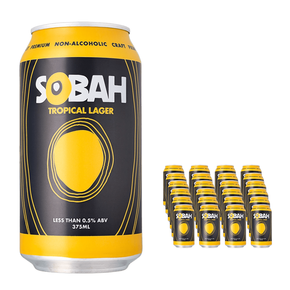 SOBAH Tropical Lager Non-Alcoholic Beer 375ml ***BBD 09/26*** - Sobah Beverages - Craftzero