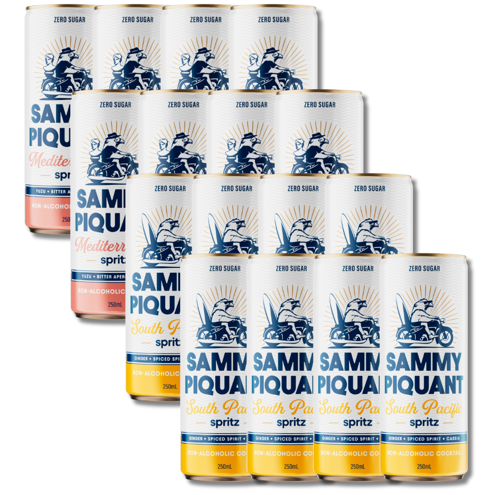Sammy Piquant Zero Sugar Alcohol Free RTD Sampler Pack (16 x 250ml) - Sammy Piquant - Craftzero