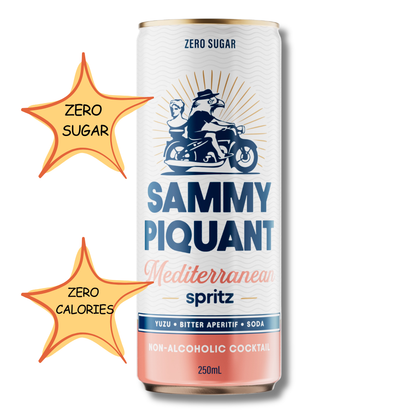 Sammy Piquant: Mediterranean Spritz Zero Sugar Alcohol Free Cocktail 250ml - Sammy Piquant - Craftzero