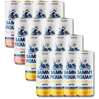 Sammy Piquant Zero Sugar Alcohol Free RTD Sampler Pack (16 x 250ml) - Sammy Piquant - Craftzero