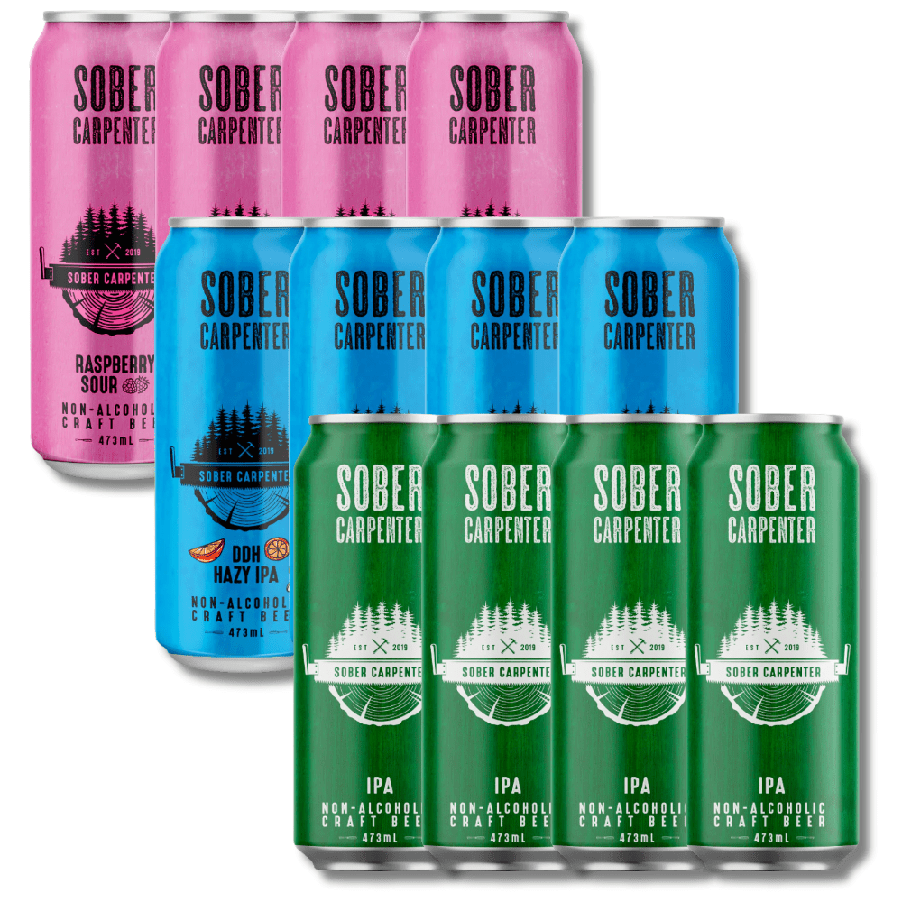 Sober Carpenter Brewmaster’s Selection 12 x 473ml Non-Alcoholic Beer Bundle - Sober Carpenter - Craftzero