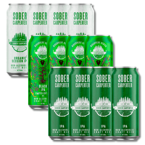 Sober Carpenter IPA Discovery Bundle - 12 x 473ml Non-Alcoholic Beers - Sober Carpenter - Craftzero