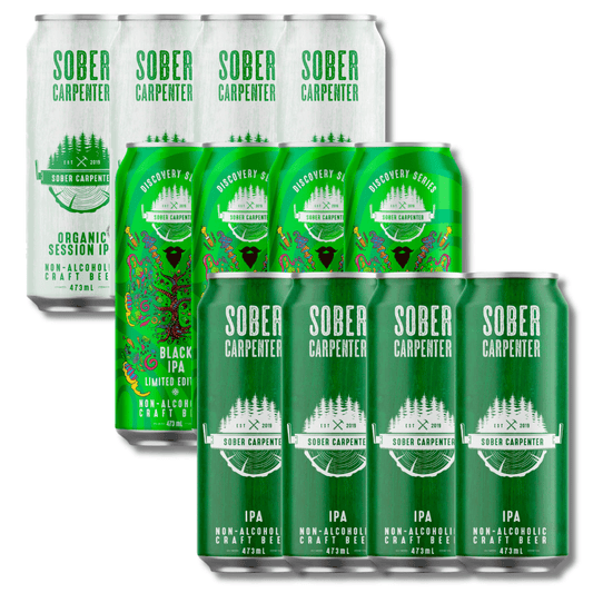 Sober Carpenter IPA Discovery Bundle - 12 x 473ml Non-Alcoholic Beers - Sober Carpenter - Craftzero