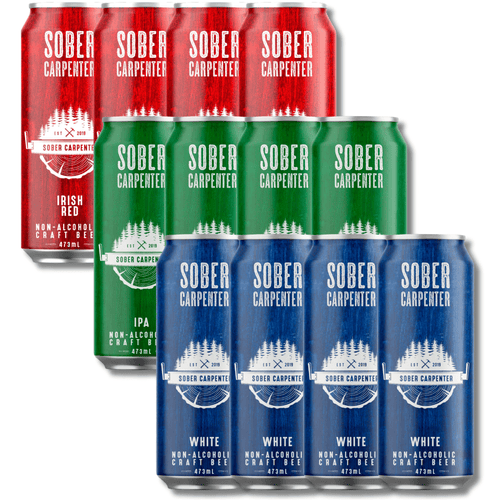 Sober Carpenter Mixed Pack - 12 x 473ml Non-Alcoholic Beers - Sober Carpenter - Craftzero