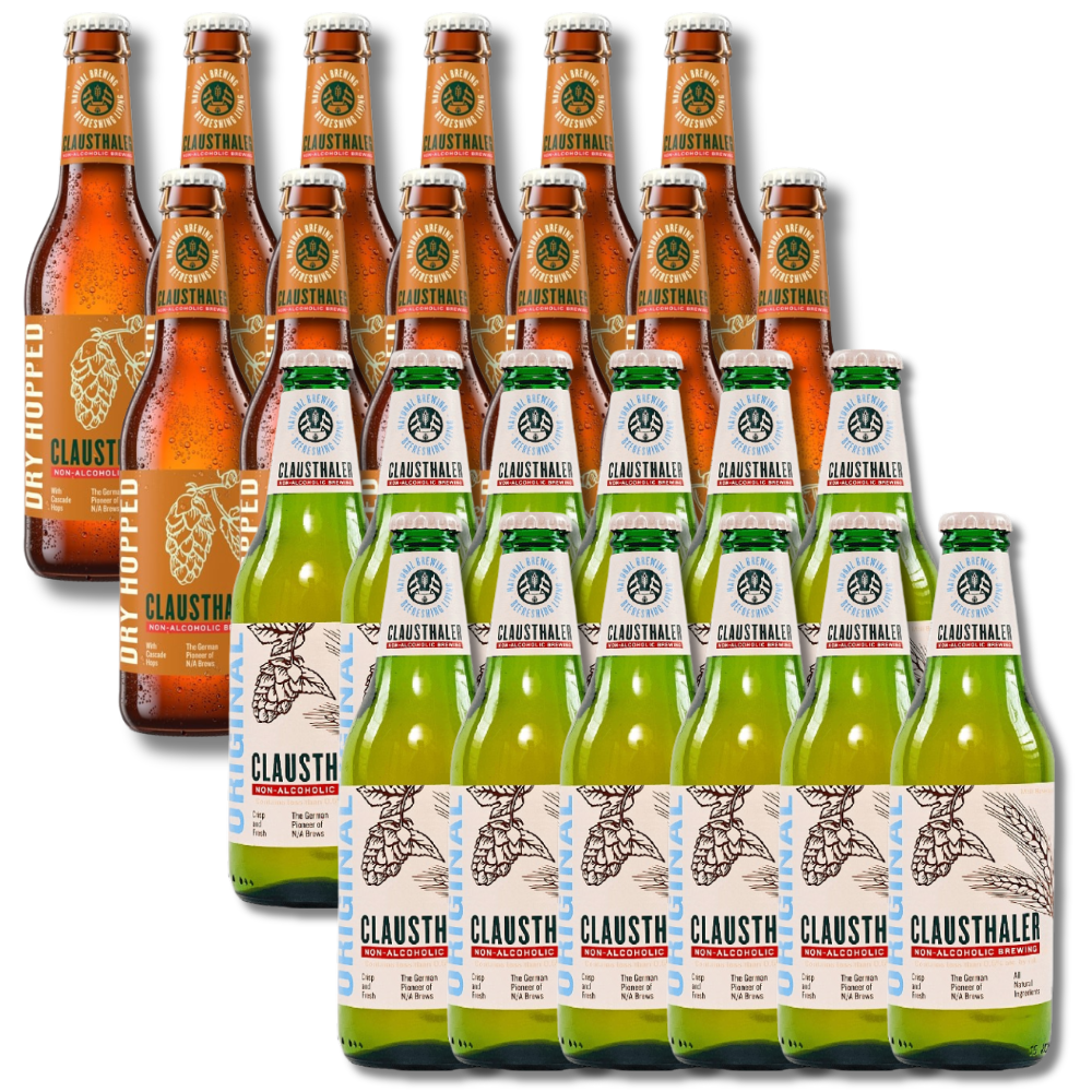 The Clausthaler Duo Bundle: Original Pilsner & Unfiltered Dry Hopped Zero Beer (24 Pack) - Clausthaler - Craftzero
