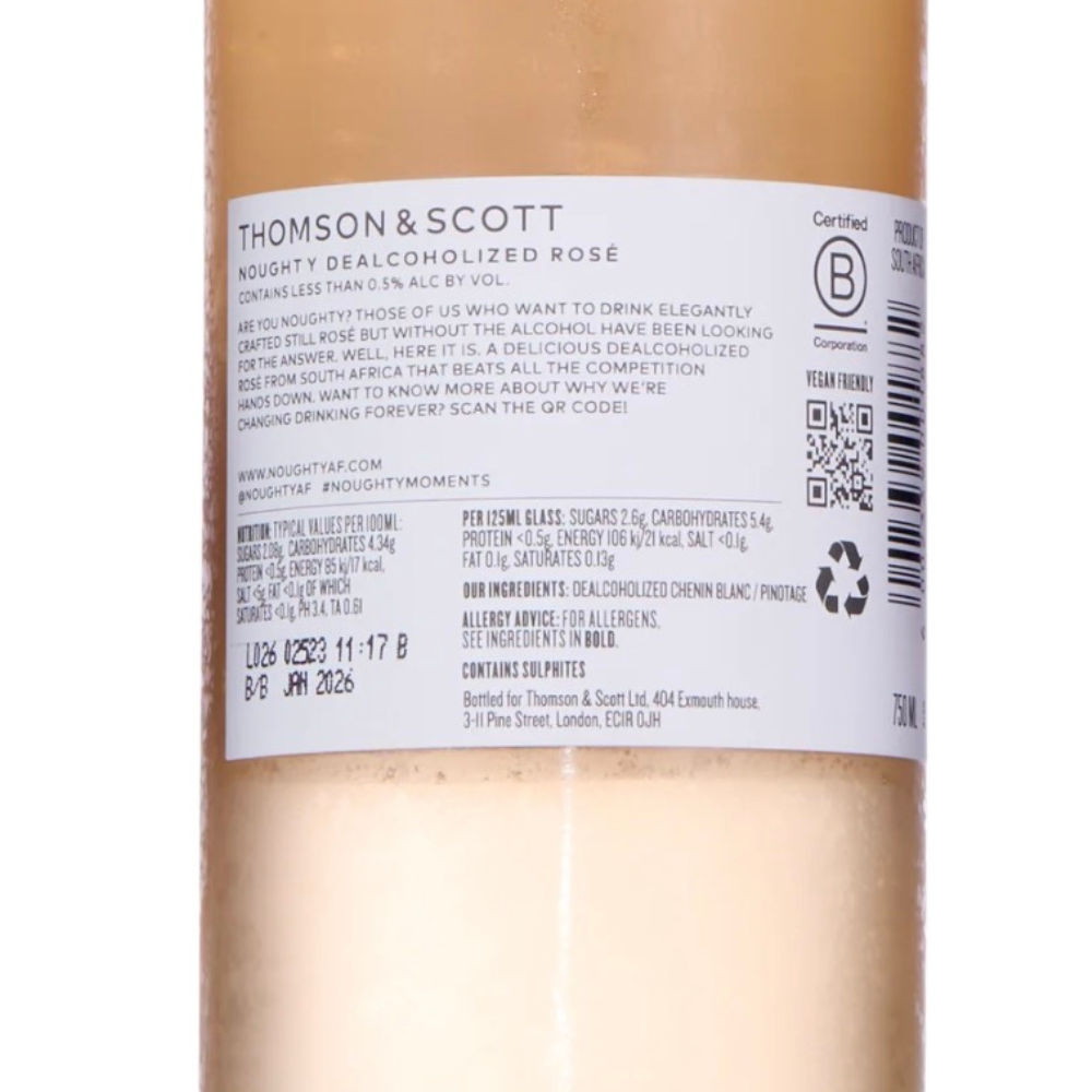 Thomson & Scott Noughty Rosé 750ml - Thomson and Scott - Craftzero