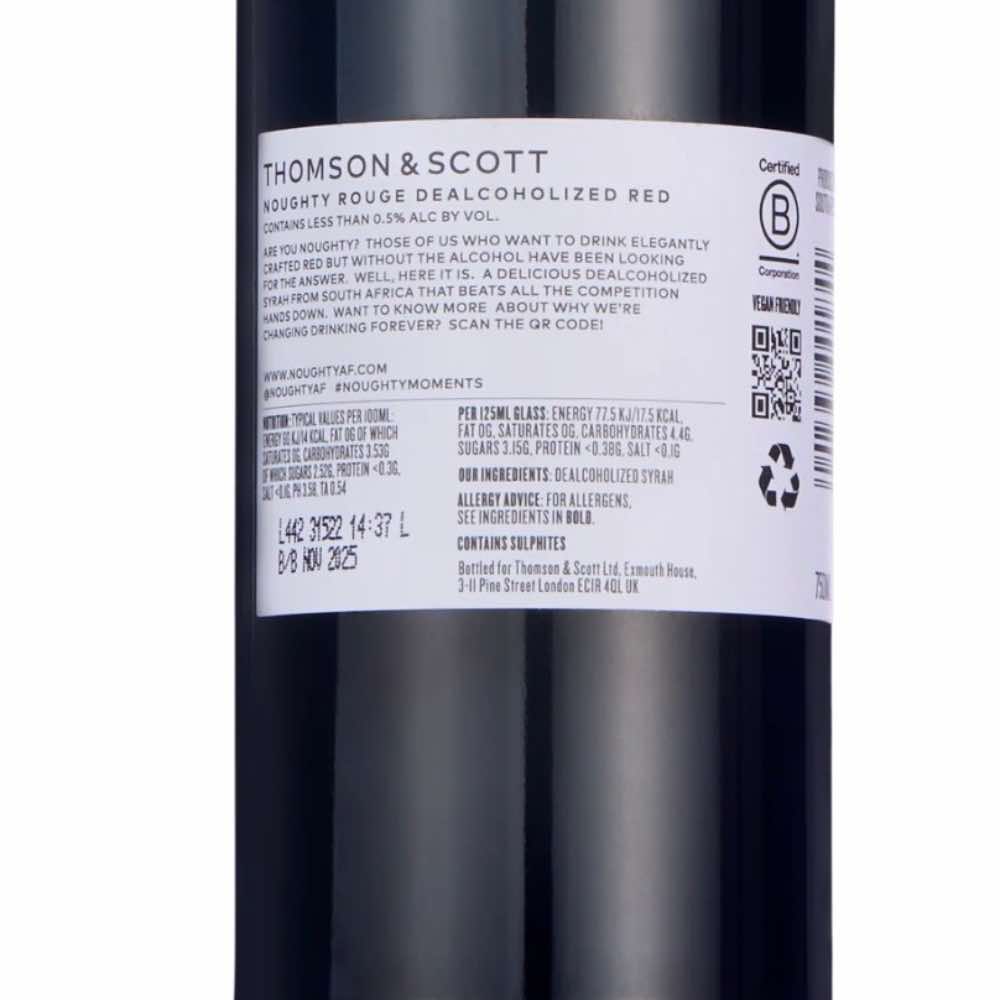 Thomson & Scott Noughty Rouge Syrah 750ml - Thomson and Scott - Craftzero