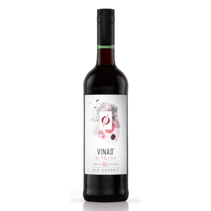 VINA’0° Le Merlot Alcohol-Free Organic Red Wine 750mL - VINA’0 - Craftzero