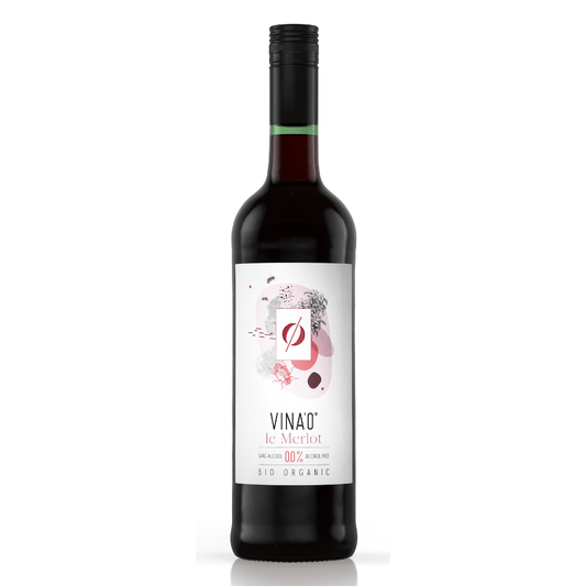 VINA’0° Le Merlot Alcohol - Free Organic Red Wine 750mL | VINA’0 | Craftzero