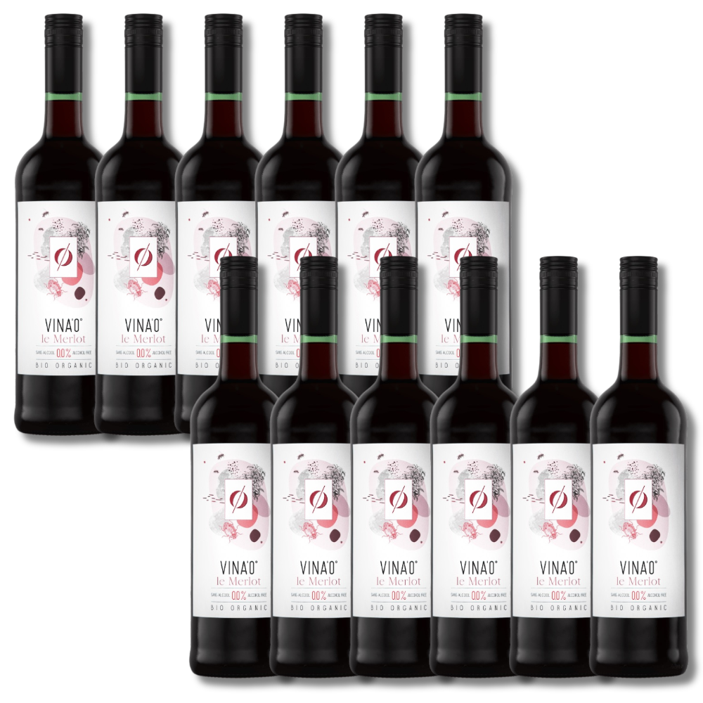 VINA’0° Le Merlot Alcohol-Free Organic Red Wine 750mL