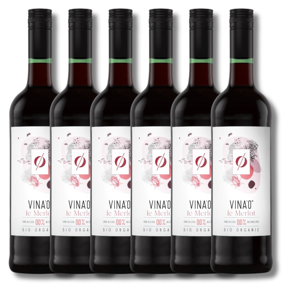 VINA’0° Le Merlot Alcohol-Free Organic Red Wine 750mL