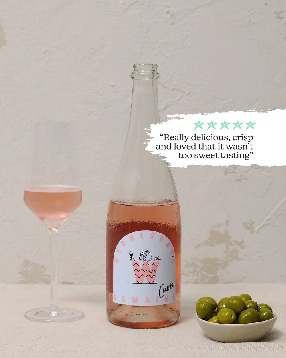 Wednesday’s Domaine Cuvée - Alcohol-Free Sparkling Rosé Wine - 750ml - Wednesday’s Domaine - Craftzero