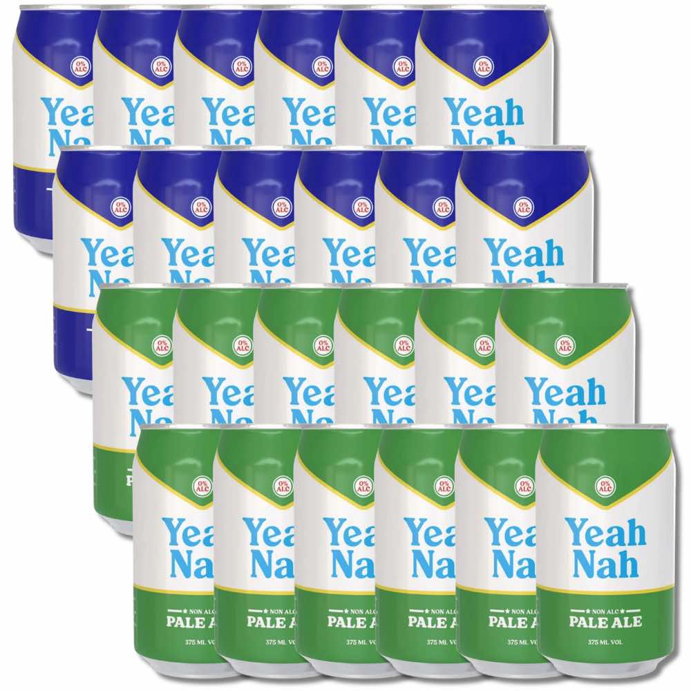 Yeah Nah Non-Alcoholic Mixed Case – Pale Ale & XPA (24 Pack) - Yeah Nah Beer - Craftzero