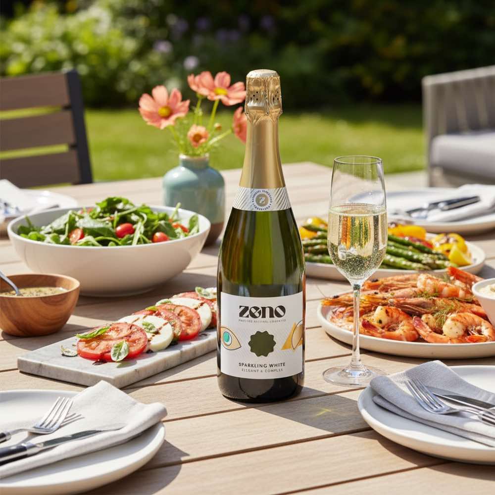 ZENO Sparkling White NV Alcohol Free 750ml - ZENO - Craftzero