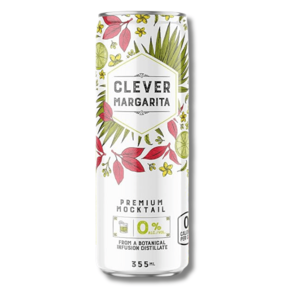Clever Mocktails Non Alcoholic Margarita Zero Sugar 355ml - Clever Mocktails - Craftzero