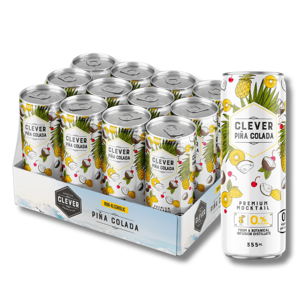 Clever Mocktails Non Alcoholic Pina Colada Zero Sugar 355ml - Clever Mocktails - Craftzero