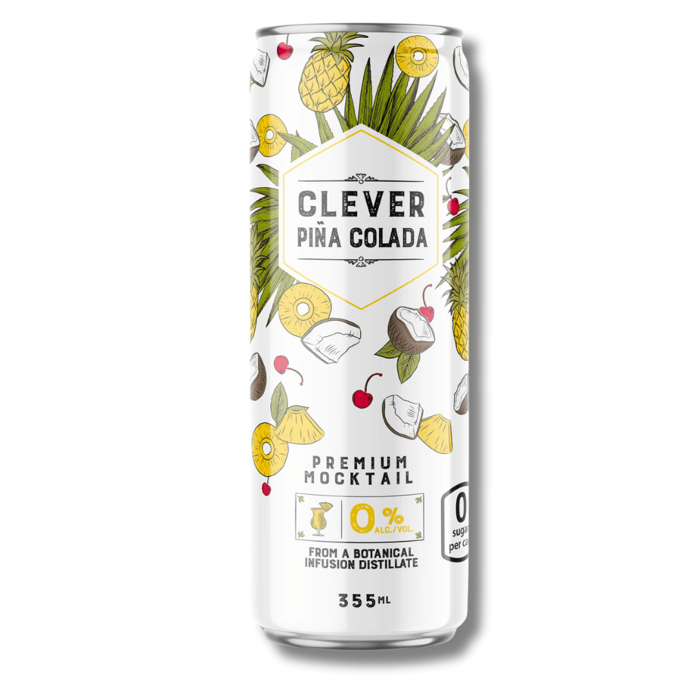 Clever Mocktails Non Alcoholic Pina Colada Zero Sugar 355ml | Clever Mocktails | Craftzero