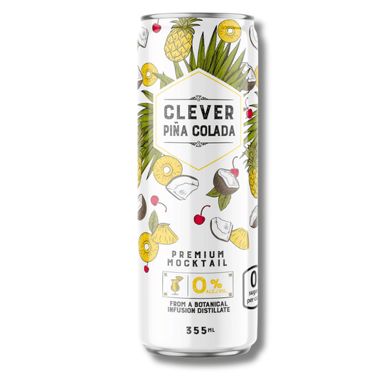 Clever Mocktails Non Alcoholic Pina Colada Zero Sugar 355ml | Clever Mocktails | Craftzero
