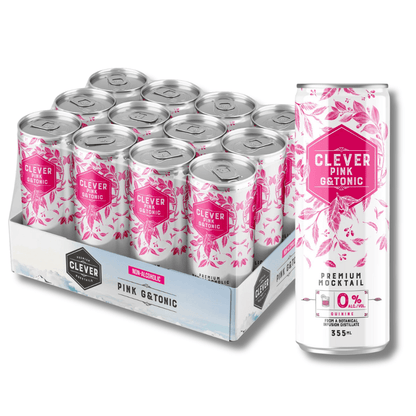 Clever Mocktails Non Alcoholic Pink Gin & Tonic 355ml - Clever Mocktails - Craftzero