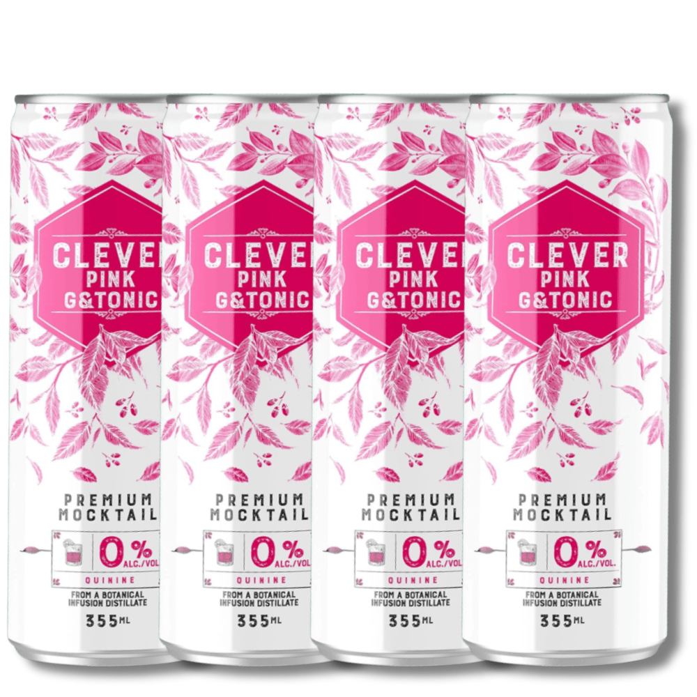 Clever Mocktails Non Alcoholic Pink Gin & Tonic 355ml - Clever Mocktails - Craftzero