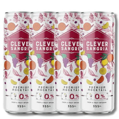 Clever Mocktails Non Alcoholic Red Sangria 355ml - Clever Mocktails - Craftzero