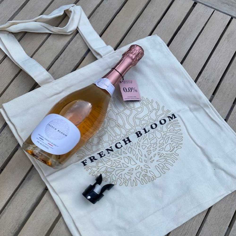 French Bloom Extra Brut Blanc de Blancs Alcohol - Free Sparkling 750ml + FREE TOTE BAG | French Bloom | Craftzero