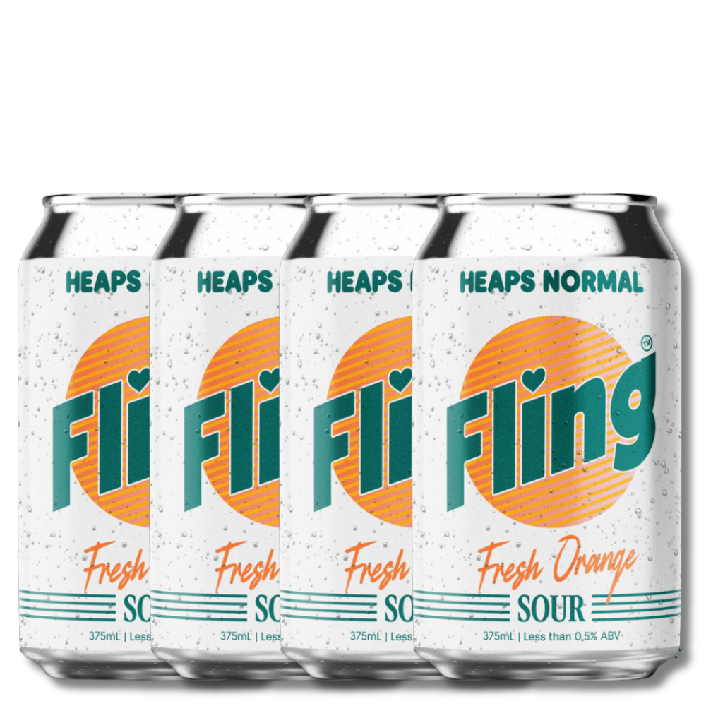 Heaps Normal “Fling” Fresh Orange Sour - Alcohol Free 375ml - Heaps Normal - Craftzero