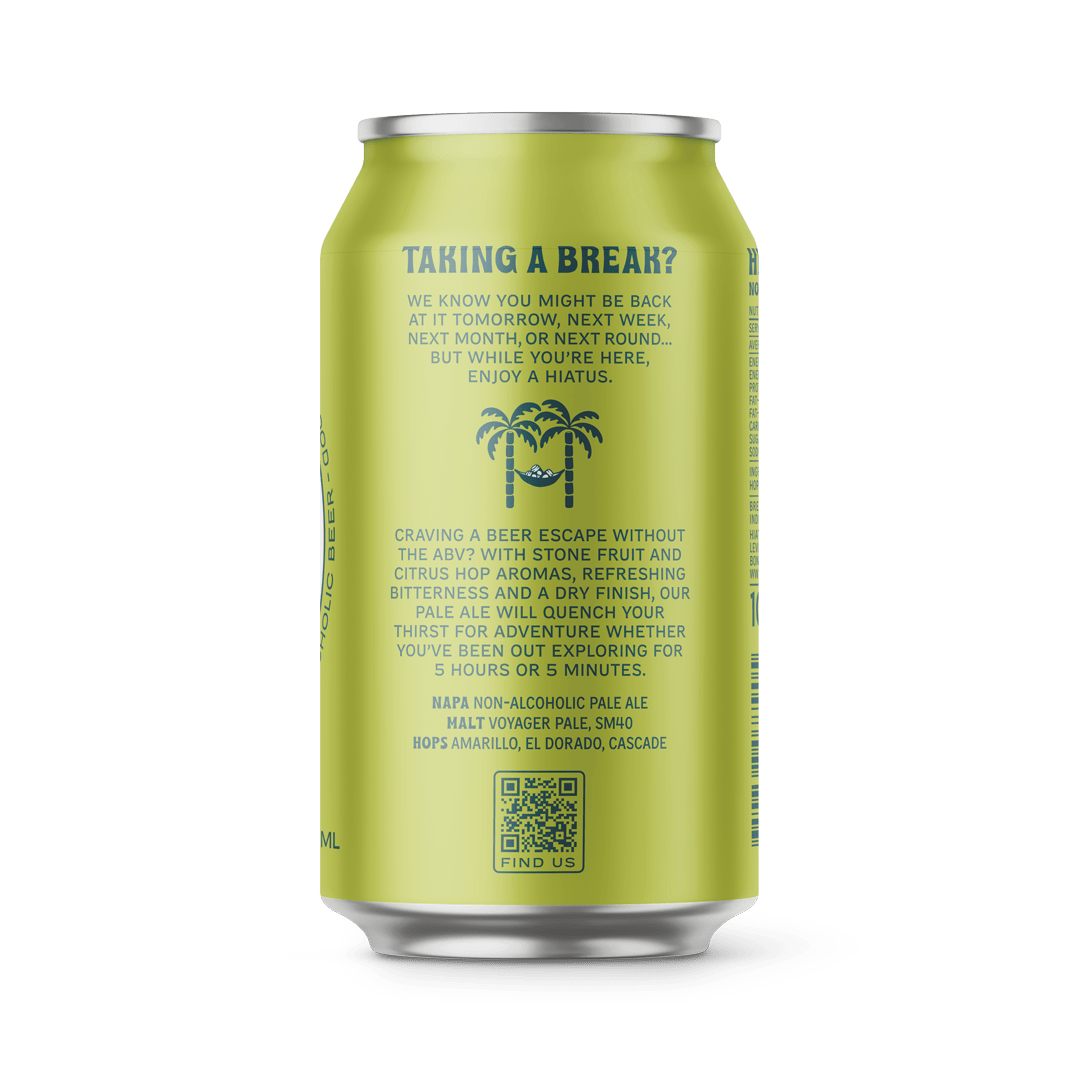 Hiatus Beers Non-Alcoholic Pale Ale 375ml - Hiatus Beers - Craftzero