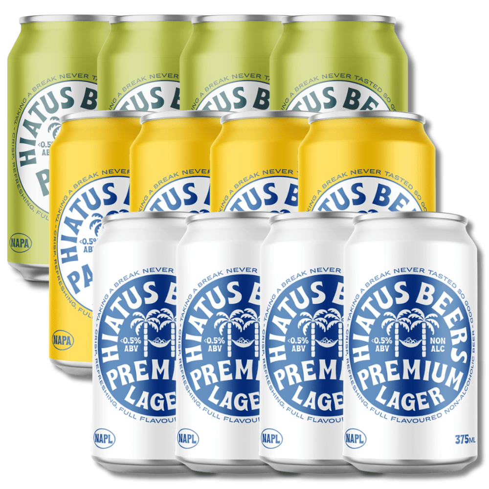 Hiatus Heaven Non - Alcoholic Mixed Case Bundle: Premium Lager/Pacific Ale/Pale Ale (12 Pack) | Hiatus Beers | Craftzero