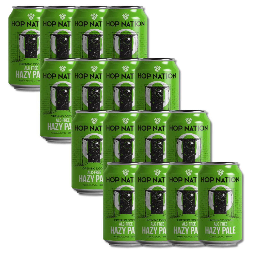 Hop Nation Opening Doors Alc-Free Hazy Pale Ale 355ml ***BBD 02/26*** - Hop Nation Brewing Co. - Craftzero