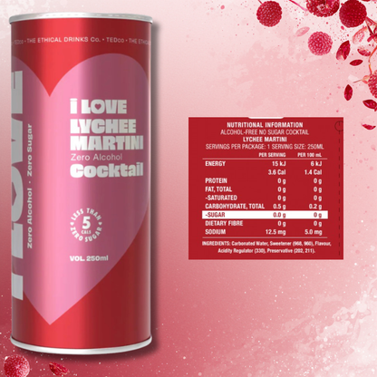 I Love Non-Alc Lychee Martini Cocktail 250ml - I Love - Craftzero