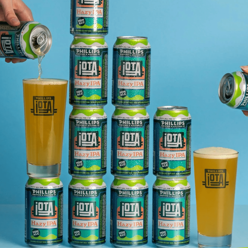 iOTA Non-Alcoholic Hazy IPA Craft Beer 355ml - Phillips Brewing & Malting Co - Craftzero