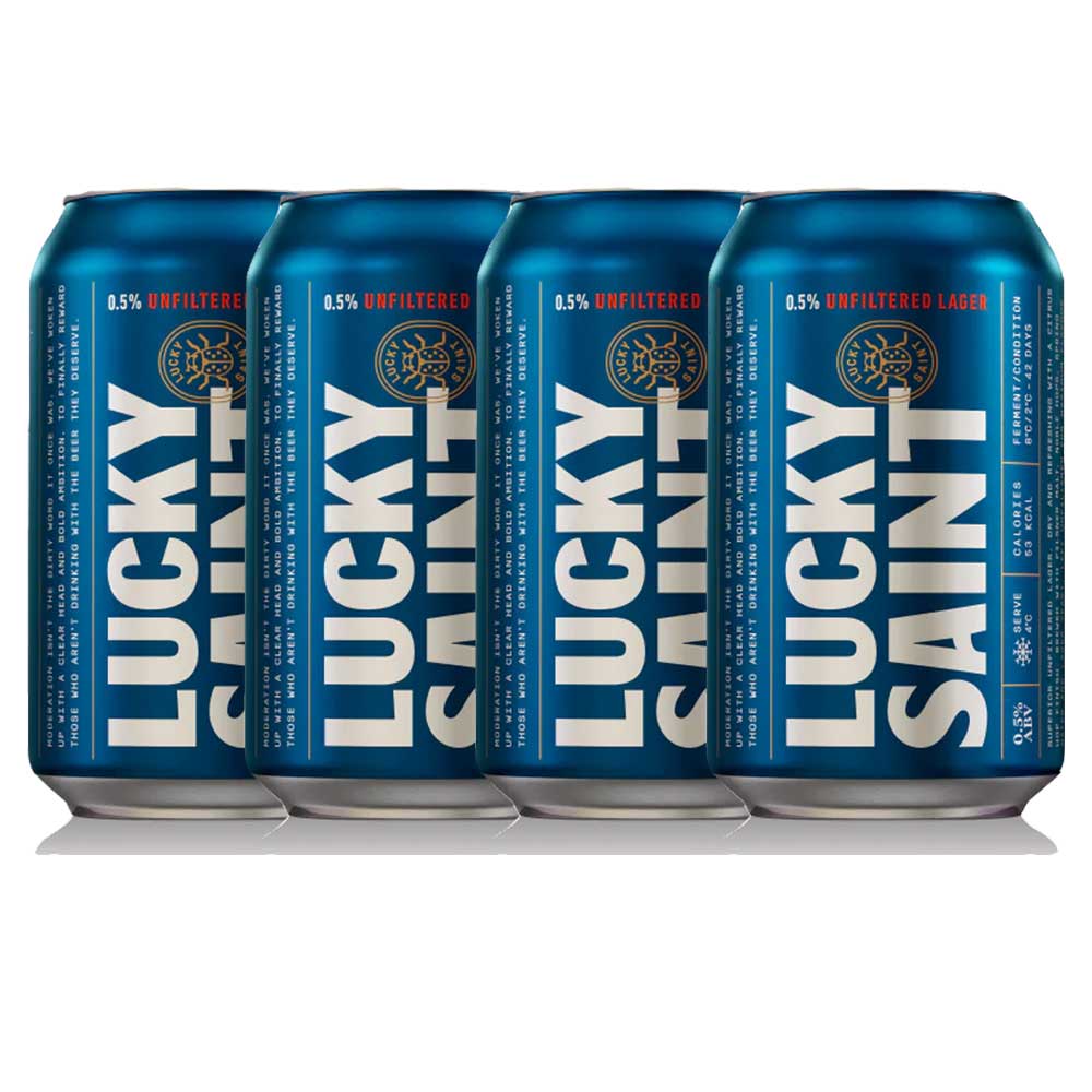 Lucky Saint Unfiltered Lager 330ml - Zero Beer - Lucky Saint - Craftzero