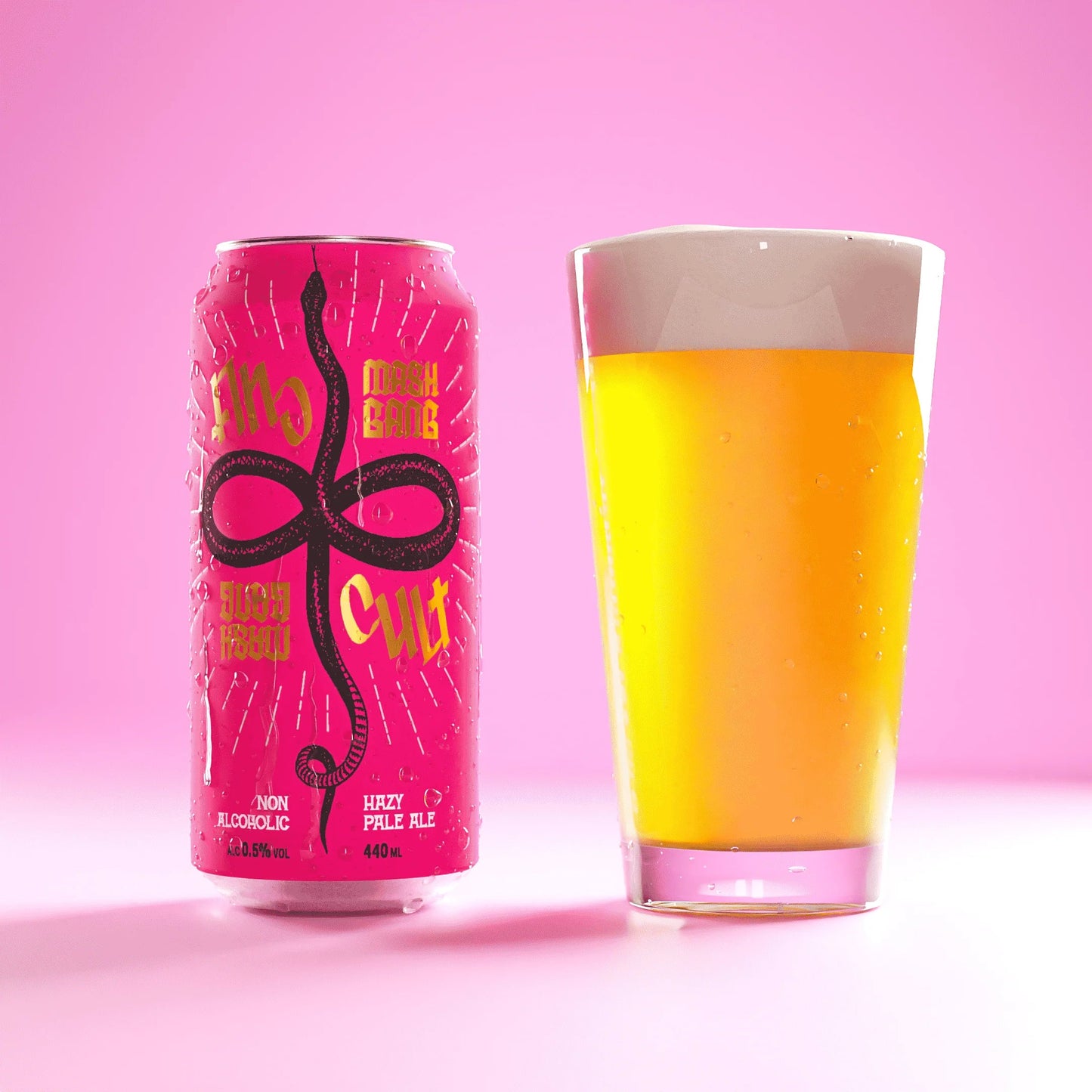 Mash Gang Cult - Non Alcoholic Hazy Pale Ale 440ml ***BBD 12/25*** - Mash Gang - Craftzero